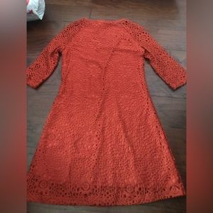 Excellent Condition Divided Orange Rust Colored Dress size 6